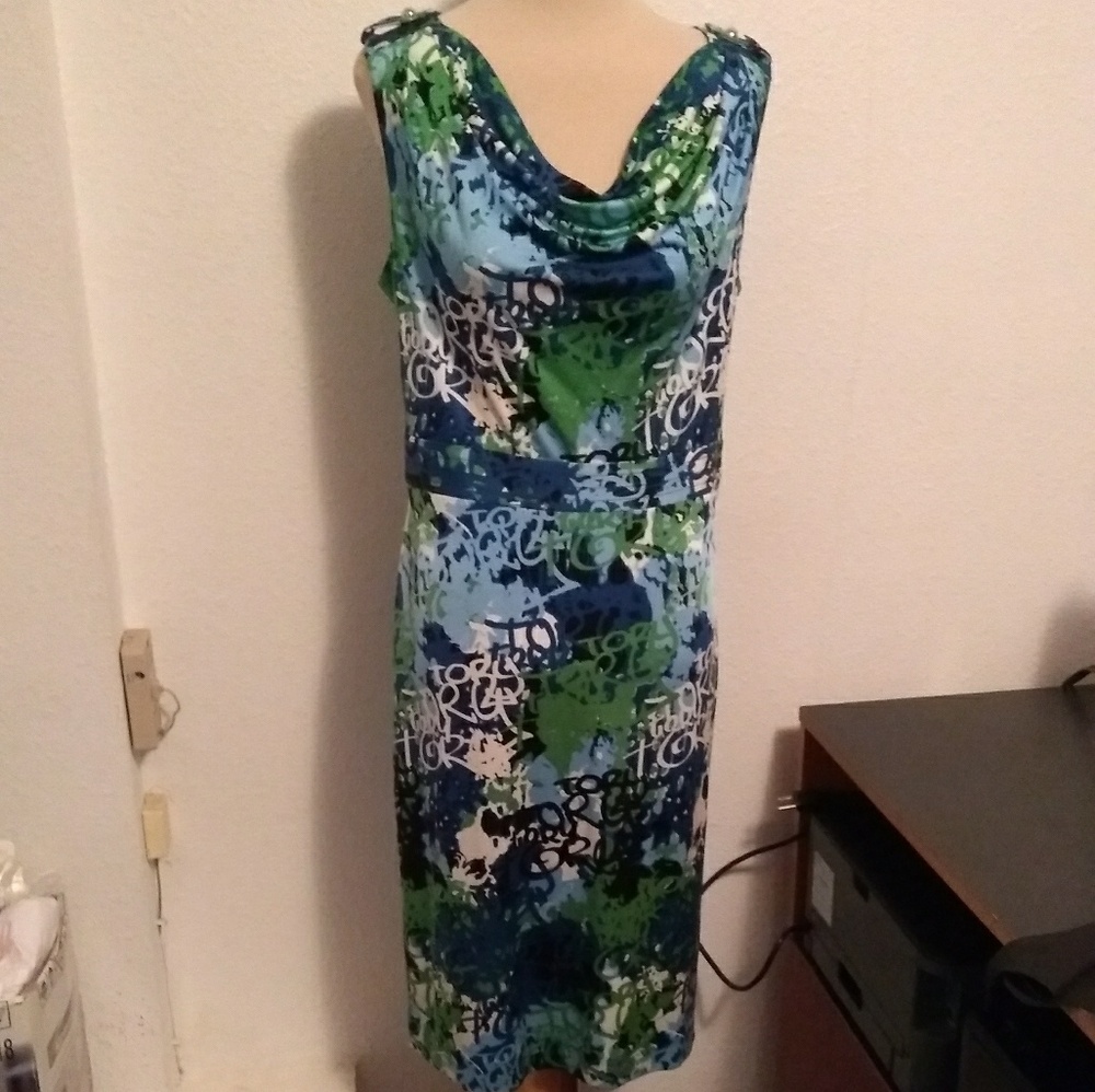 Tory Burch Bright Colored Silk Dress.